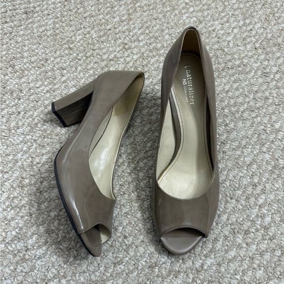 Naturalizer Shoes Carmen peep toe brown size 20 heels - Picture 1 of 10